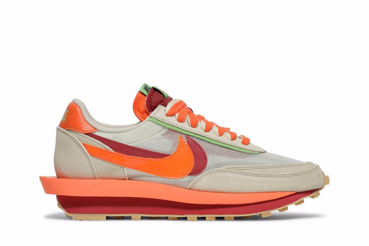 sacai x CLOT x Nike LDWaffle 'Net Orange Blaze'