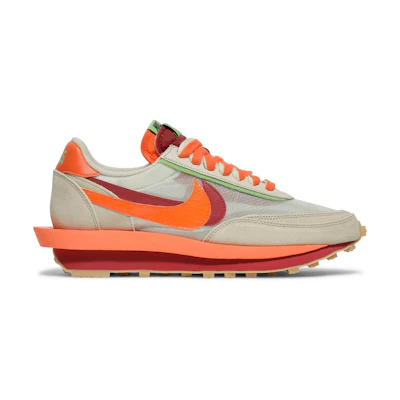 sacai CLOT Nike LDWaffle 'Net Orange Blaze'