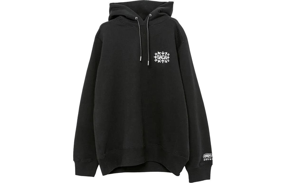 Sacai Eric Haze SS23 Black Letter Print Oversized Sweatshirt Unisex 23-0327S-666