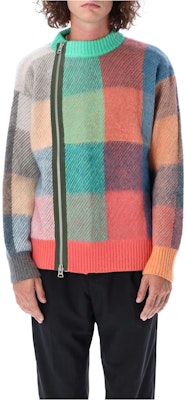 サカイ x FW22 マルチカラーニットプルオーバー アシンメトリックジッパーセーター 22-02857 Buy サカイ x FW22 マルチカラーニットプルオーバー アシンメトリックジッパーセーター 22-02857