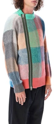 サカイ x FW22 マルチカラーニットプルオーバー アシンメトリックジッパーセーター 22-02857 Purchase サカイ x FW22 マルチカラーニットプルオーバー アシンメトリックジッパーセーター 22-02857