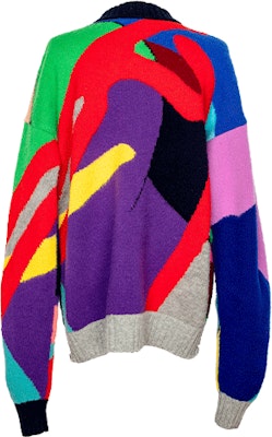 サカイ x KAWS カラフル プリント ウール ニット プルオーバー セーター ユニセックス 21-02579M Lookbook サカイ x KAWS カラフル プリント ウール ニット プルオーバー セーター ユニセックス 21-02579M