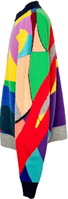 サカイ x KAWS カラフル プリント ウール ニット プルオーバー セーター ユニセックス 21-02579M Shop サカイ x KAWS カラフル プリント ウール ニット プルオーバー セーター ユニセックス 21-02579M