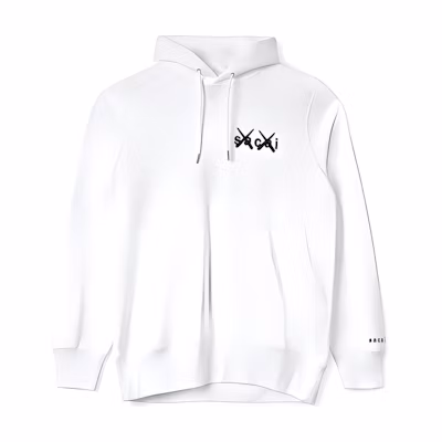 Sacai KAWS Letter Hoodie Unisex Collaboration. 21-0283S