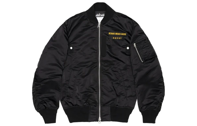 Sacai MA-1 Loose Fit Bomber Jacket Unisex 21-0318S-BLACK