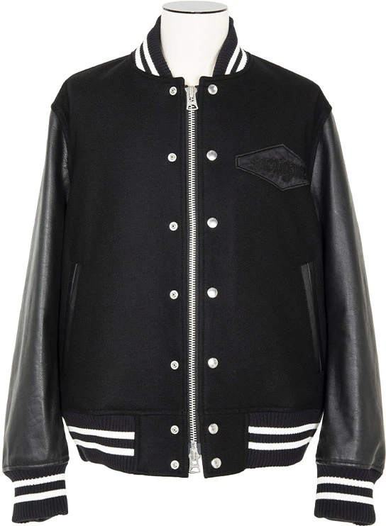sacai-x-mark-gonzalez-fw-24-black-leather-sleeve-zip-jacket-24-03523-m-001