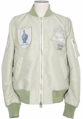 Sacai x Mark Gonzalez FW24 Green Letter Patch Print Oversized Jacket Men 24-03524M-589 Buy Sacai x Mark Gonzalez FW24 Green Letter Patch Print Oversized Jacket Men 24-03524M-589