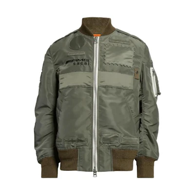 Sacai Mercedes-AMG FW23 Nylon Patch Bomber Jacket Unisex Green 10142483