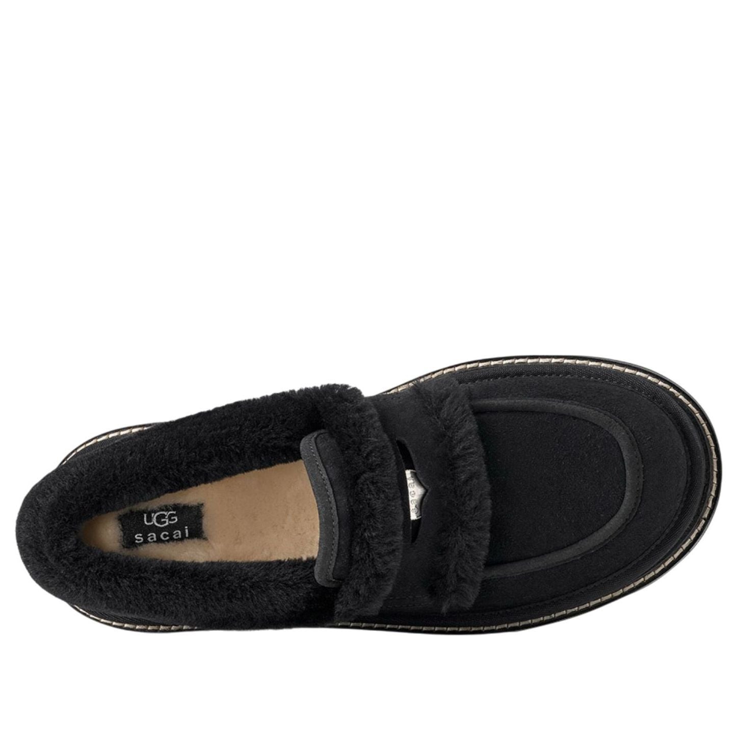 Shop Sacai x UGG Loafer 'Black' 1178370-BLK
