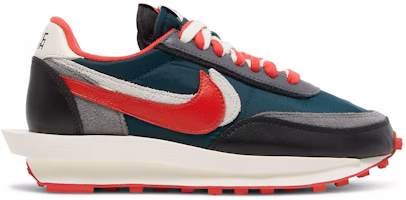 sacai x UNDERCOVER x Nike LDWaffle 'Midnight Spruce University Red' DJ4877-300 sacai x UNDERCOVER x Nike LDWaffle 'Midnight Spruce University Red' DJ4877-300