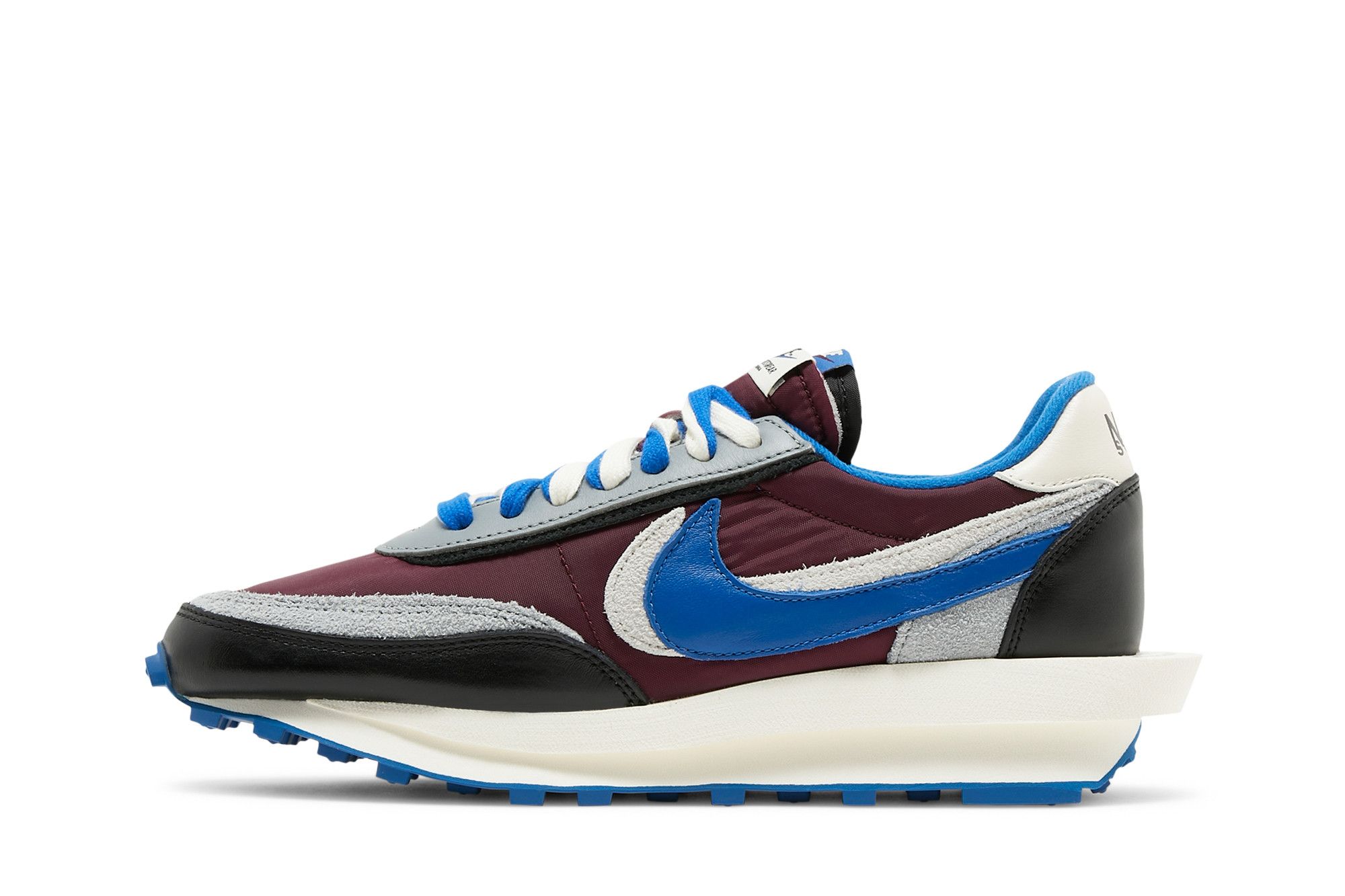 Shop sacai x UNDERCOVER x Nike LDWaffle ''Bordeaux Nuit et Royal Bleu'' DJ4877-600