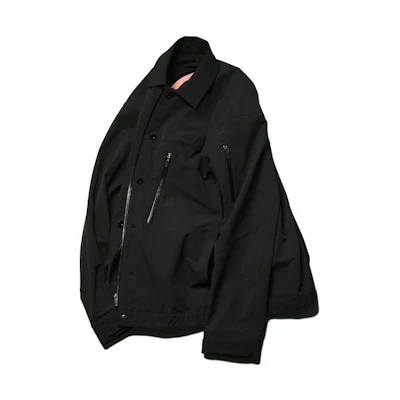Sacai Zip-Up Oversized Shirt Jacket Black 23-03251M-001