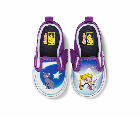 幼童 美少女戰士 x Vans 無帶懶人鞋 低筒休閒板鞋 紫藍色 Lookbook 幼童 美少女戰士 x Vans 無帶懶人鞋 低筒休閒板鞋 紫藍色
