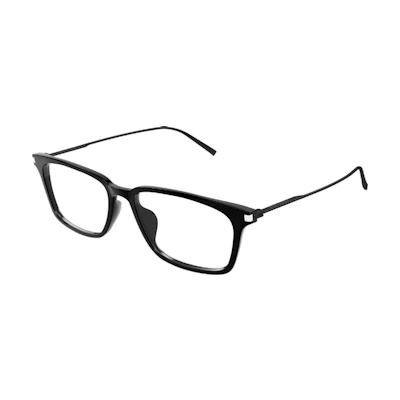 SAINT LAURENT Black Irregular Acetate Optical Frame Glasses SL625001
