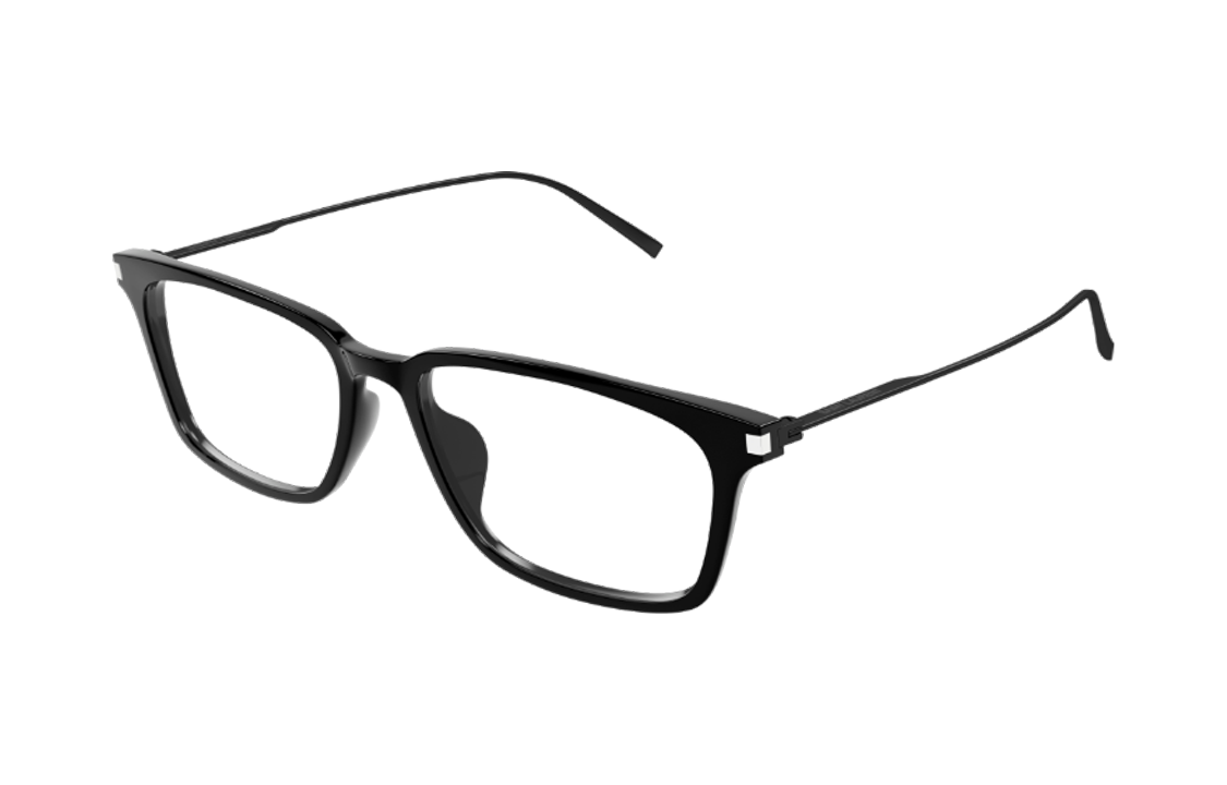 SAINT LAURENT  Black Irregular Acetate Optical Frame Glasses SL625001 圖 2