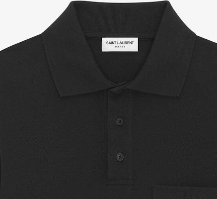 Saint Laurent Polo Lengan Panjang Hitam dengan Saku Dada. 750525Y37HC1000 Details for Saint Laurent Polo Lengan Panjang Hitam dengan Saku Dada. 750525Y37HC1000