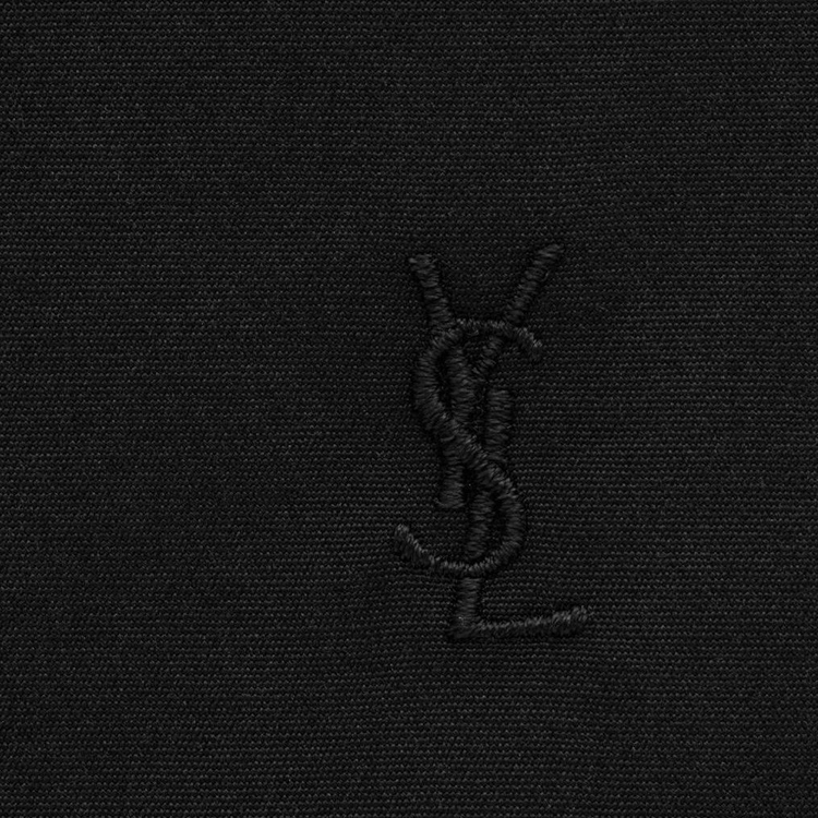 Shop 聖羅蘭黑色刺繡標誌長袖襯衫 793321Y1H481000