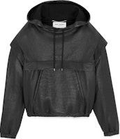 SAINT LAURENT Black Oversized Hooded Pullover Long-Sleeve Sweatshirt 778487YCNF21000 SAINT LAURENT Black Oversized Hooded Pullover Long-Sleeve Sweatshirt 778487YCNF21000