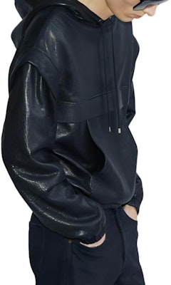 SAINT LAURENT Black Oversized Hooded Pullover Long-Sleeve Sweatshirt 778487YCNF21000 Shop SAINT LAURENT Black Oversized Hooded Pullover Long-Sleeve Sweatshirt 778487YCNF21000