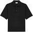 Order SAINT LAURENT Black Short Sleeve Solid Button-Up Polo Shirt 798944Y37HC1000