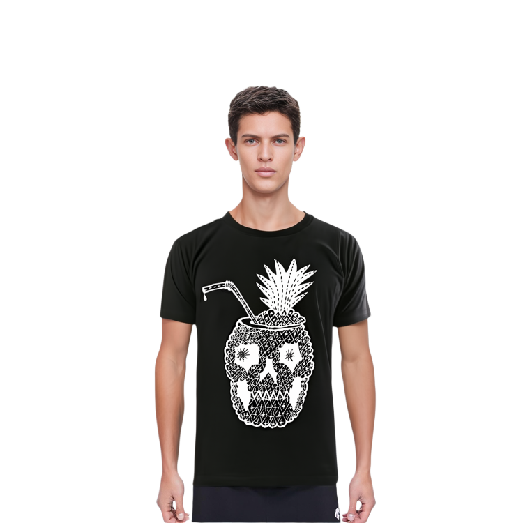 Shop 생로랑 블랙 솔리드 컬러 레터 프린트 티셔츠 343881Y2EB11000