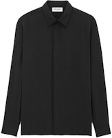 SAINT LAURENT Black Solid Long Sleeve Button-Up Shirt 774775Y1I501000 SAINT LAURENT Black Solid Long Sleeve Button-Up Shirt 774775Y1I501000