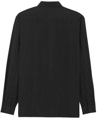 SAINT LAURENT Black Solid Long Sleeve Button-Up Shirt 774775Y1I501000 Lookbook SAINT LAURENT Black Solid Long Sleeve Button-Up Shirt 774775Y1I501000