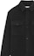 Shop SAINT LAURENT Black Solid Pocket Long-Sleeve Button-Up Shirt 753168Y28RA1000