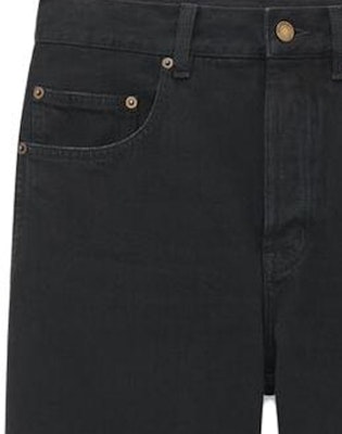 SAINT LAURENT Black Solid Straight-Leg Mid-Rise Jeans. 757276Y16PD1289 Purchase SAINT LAURENT Black Solid Straight-Leg Mid-Rise Jeans. 757276Y16PD1289