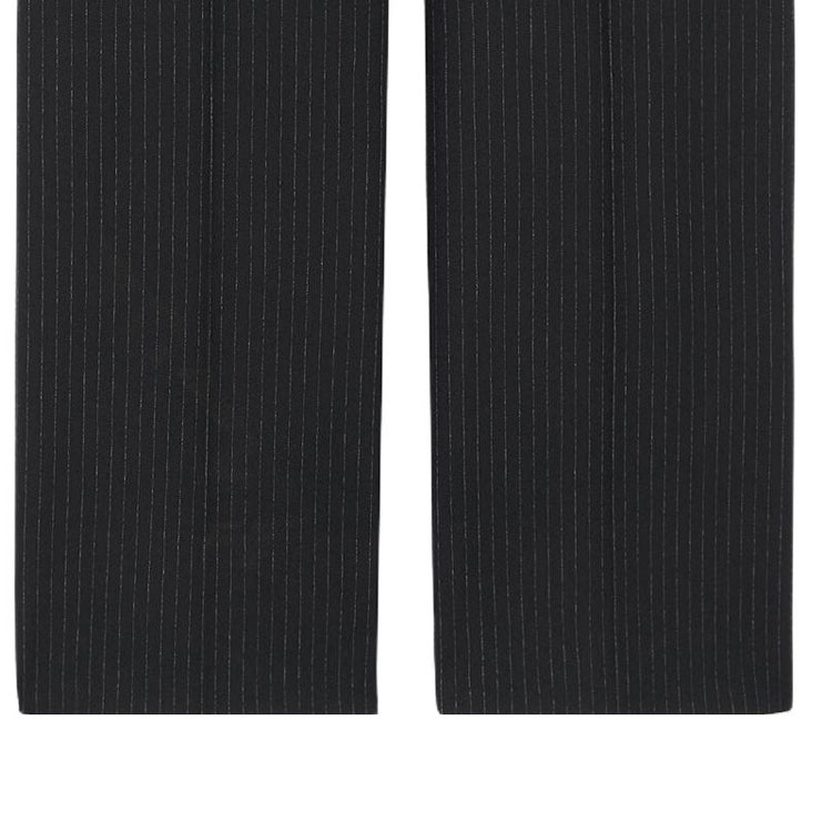 Details for Saint Laurent Pantalones Casuales Negros a Rayas con Botones Rectos. 759986Y2F401095