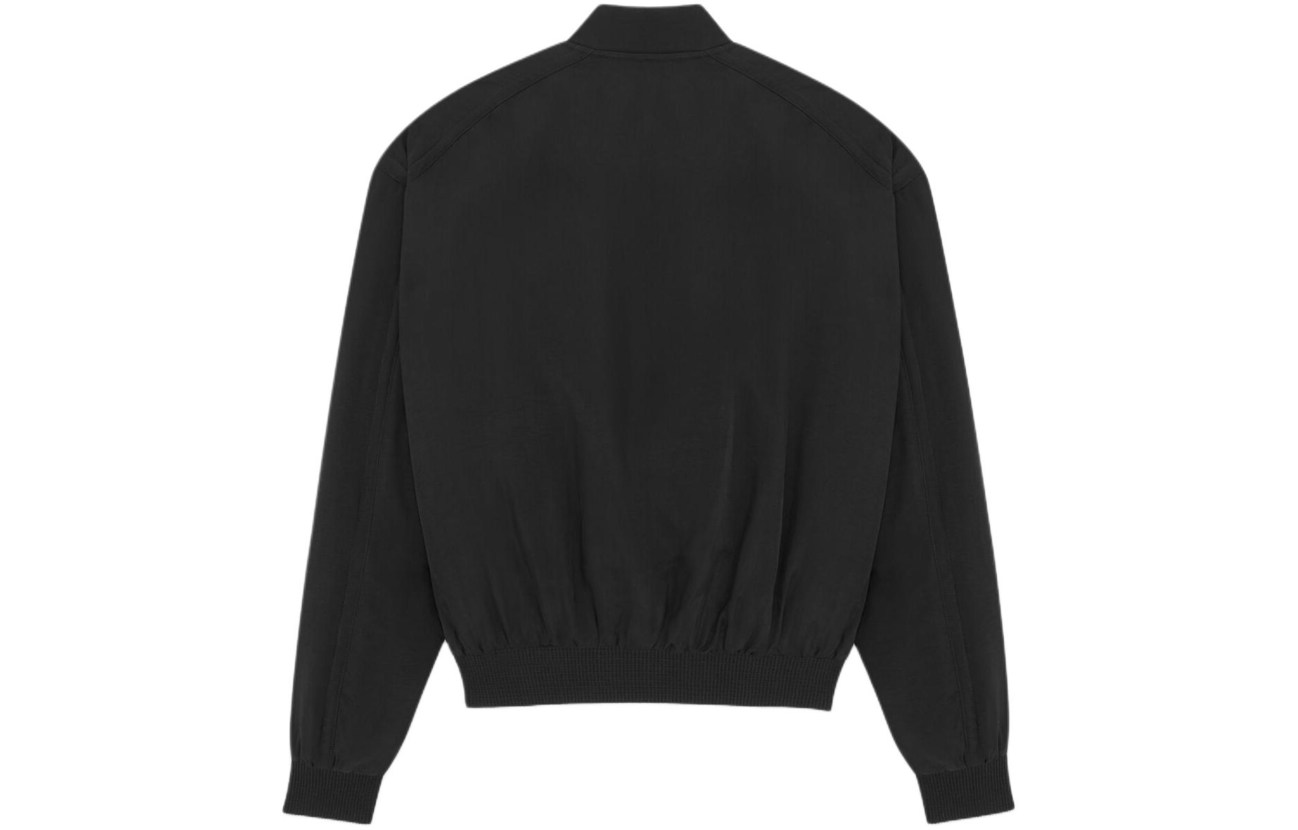 Lookbook Chaqueta Negra con Cremallera y Cuello Béisbol de Saint Laurent. 769984Y1I301000