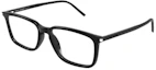 Order SAINT LAURENT 黑色方形光学眼镜配实心塑料镜腿 SL645F001