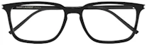 Lookbook SAINT LAURENT 黑色方形光学眼镜配实心塑料镜腿 SL645F001