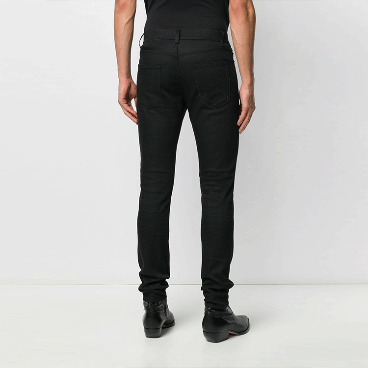 Purchase SAINT LAURENT  Black Straight-Leg Mid-Rise Jeans SS22. 601478YO5001080