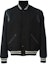 Order SAINT LAURENT Black Wool Striped Long Sleeve Varsity Jacket. 354718Y239W1000