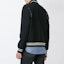 Shop SAINT LAURENT Black Wool Striped Long Sleeve Varsity Jacket. 354718Y239W1000