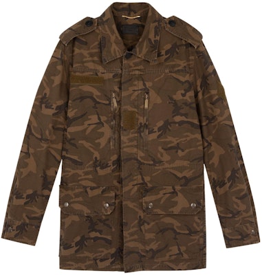 SAINT LAURENT Camouflage Long Sleeve Jacket Brown 530345Y779T3253 Order SAINT LAURENT Camouflage Long Sleeve Jacket Brown 530345Y779T3253