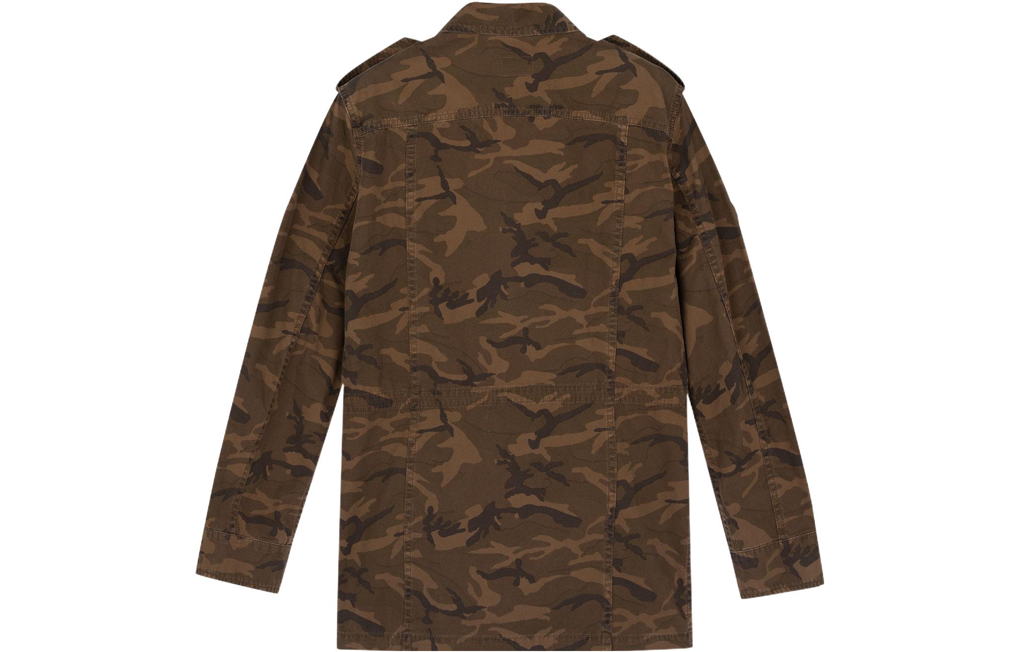 Lookbook SAINT LAURENT  Camouflage Long Sleeve Jacket Brown 530345Y779T3253