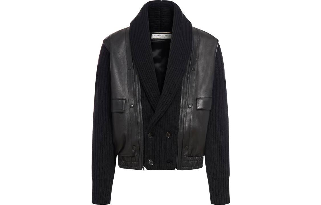 Order SAINT LAURENT Chaqueta Casual Negra de Doble Botonadura. 751828YCPG21000