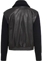 Lookbook SAINT LAURENT 雙排扣黑色休閒夾克外套 751828YCPG21000