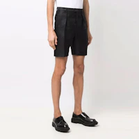 Shop SAINT LAURENT 花卉提花短褲 - 黑色 682387Y1E011000