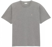 SAINT LAURENT Grey Logo Crewneck Loose Fit T-Shirt 781566Y37HC1482 SAINT LAURENT Grey Logo Crewneck Loose Fit T-Shirt 781566Y37HC1482