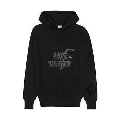 Saint Laurent Logo Hoodie Long Sleeve Pullover Sweatshirt. 503017YA20G1073