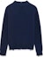 Lookbook SAINT LAURENT Navy Distressed Knit Crewneck Sweater. 604798YALO24240