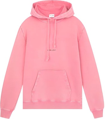 Saint Laurent Pink Solid Color Drawstring Pullover Hoodie. 557555YB2YE6469 Buy Saint Laurent Pink Solid Color Drawstring Pullover Hoodie. 557555YB2YE6469