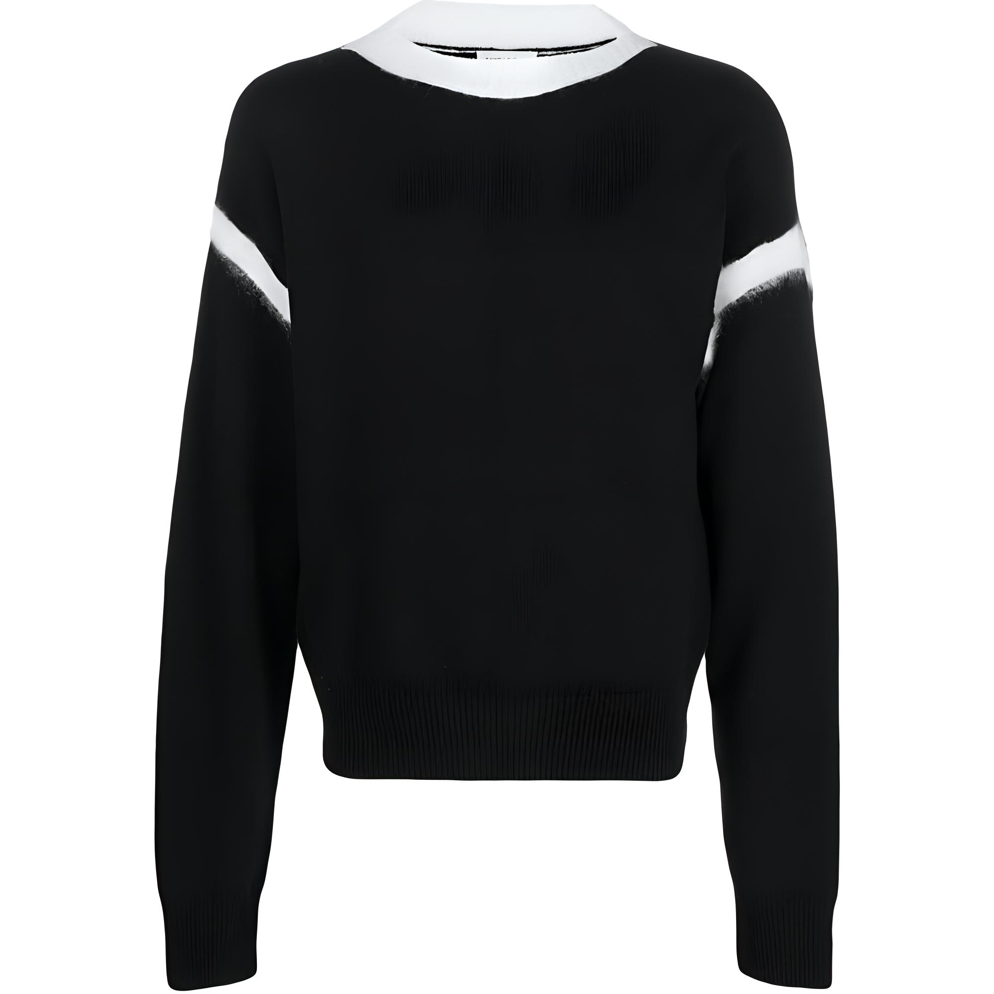 SAINT LAURENT  Round Neck Pullover Casual Long Sleeve Sweater. 751080Y76EX1095