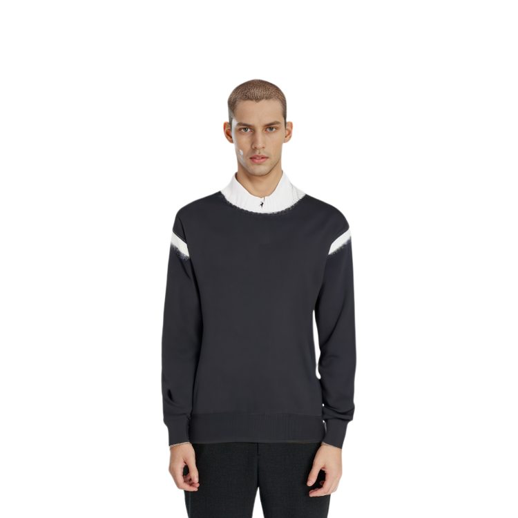 Shop SAINT LAURENT  Round Neck Pullover Casual Long Sleeve Sweater. 751080Y76EX1095