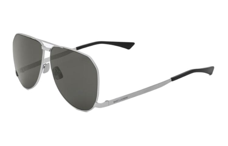 SAINT LAURENT  Silver Metal Aviator Sunglasses with Logo. 779848Y99028100 圖 2