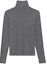 Lookbook SAINT LAURENT Solid High-Neck Pullover Sweater in Ash Gray. 752477-Y37LS-1206