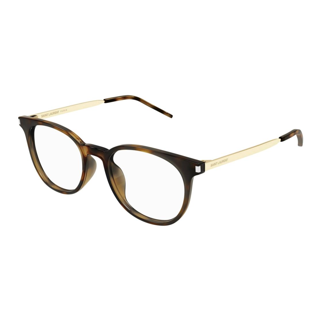 SAINT LAURENT  Tortoiseshell Round Optical Glasses Metal Acetate Frame. SL683F